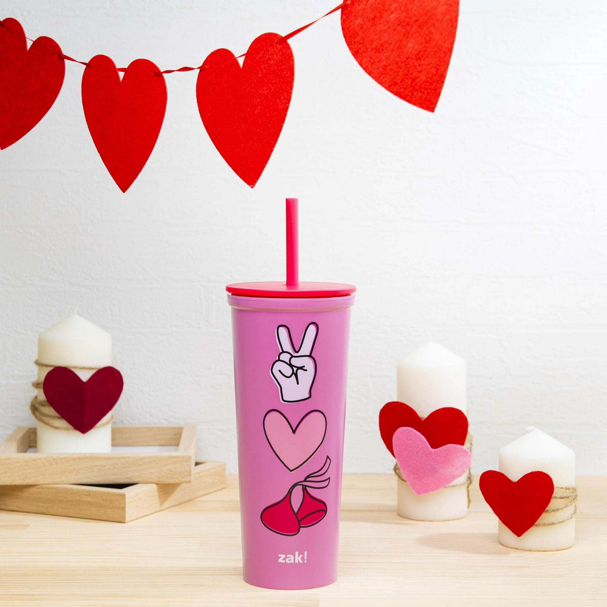 Valentine's Day 22 oz Plastic Hershey's Kiss Insulated Tumbler