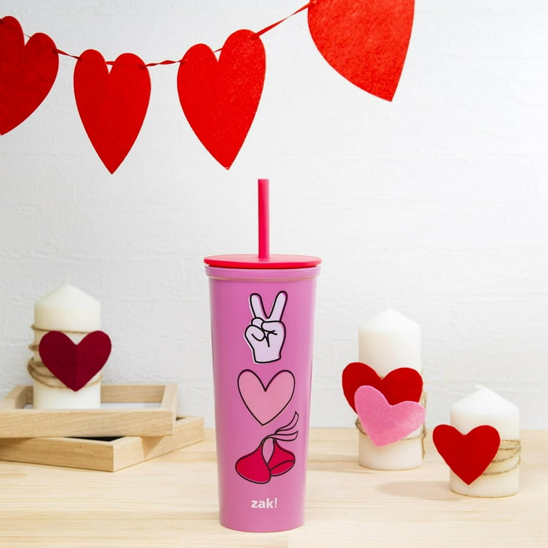 Valentine's Day 22 oz Plastic Hershey's Kiss Insulated Tumbler