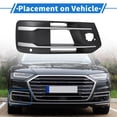 thumbnail image 3 of 1pc Cubierta de Rejilla de Luz Antiniebla Frontal Derecha para Audi Q7 2017-2019 No.4M0807682T ABS Negro Tono Plateado, 3 of 7