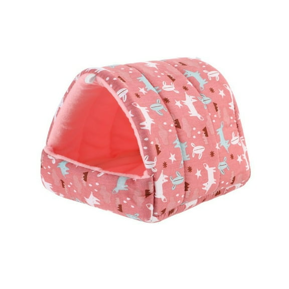 Cute Winter Rabbit Squirrel Mini Cage Guinea Pig Nest Small Animal Sleeping Bed Hamster House Warm Ma