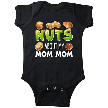 

Inktastic Nuts About My Mom Mom Peanut Almond Pistachio Gift Baby Boy or Baby Girl Bodysuit