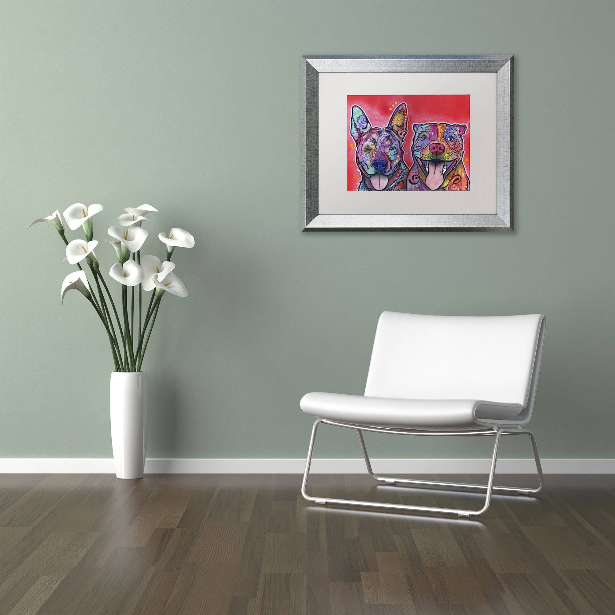 Trademark Fine Art "Latte Hijiki" Canvas Art by Dean Russo, White Matte, Silver Frame