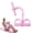Pink, variant on 6 Strand Heavy Duty Abdominal Crunch, Multi Use Yoga Elastic Band, Multifunction Foot Pedal Resistance Bands with Handle, Tension Rope for Home Workout, Stretching, Waist, Arm, Leg