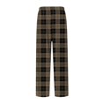 thumbnail image 6 of Xyxonk Pajama Pants for Men Plaid Printed Knitted Pj Pants Flannel Lightweight Bottoms with Pockets Drawstring Casual Sleepwear Black XL, 6 of 8