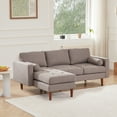 thumbnail image 5 of 80" W Sectional Sofa Couch, Convertible Sofa with Tufted Seat Cushion, L Shaped Couch with Reversible Chaise, Mid Century Modern Couches for Living Room Apartment Small Space, Line(Grey) B5A4945, 5 of 5