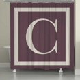 thumbnail image 4 of Laural Home  Monogram Border Shower Curtain, 4 of 5