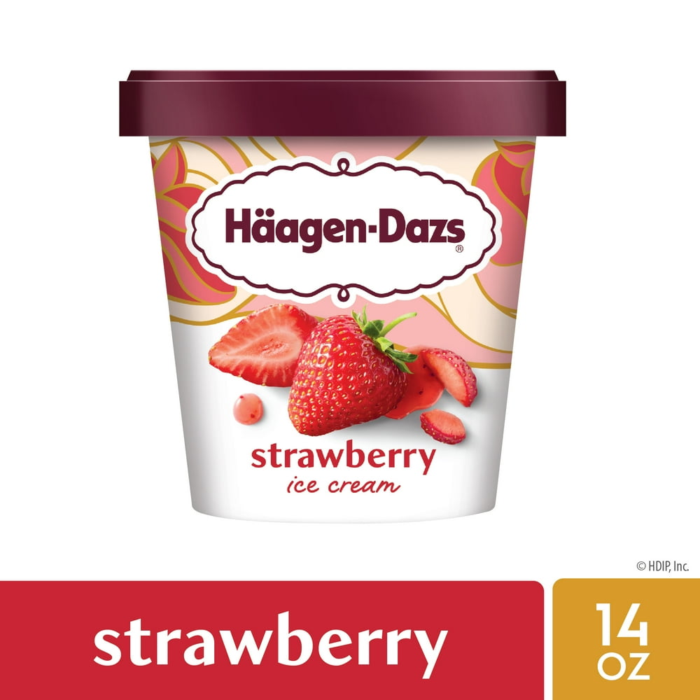 Haagen Dazs Strawberry Ice Cream, 14oz