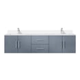 thumbnail image 3 of Geneva 72 in. W Dark Grey Double Bath Vanity, White Quartz Top, and Faucet Set, 3 of 11
