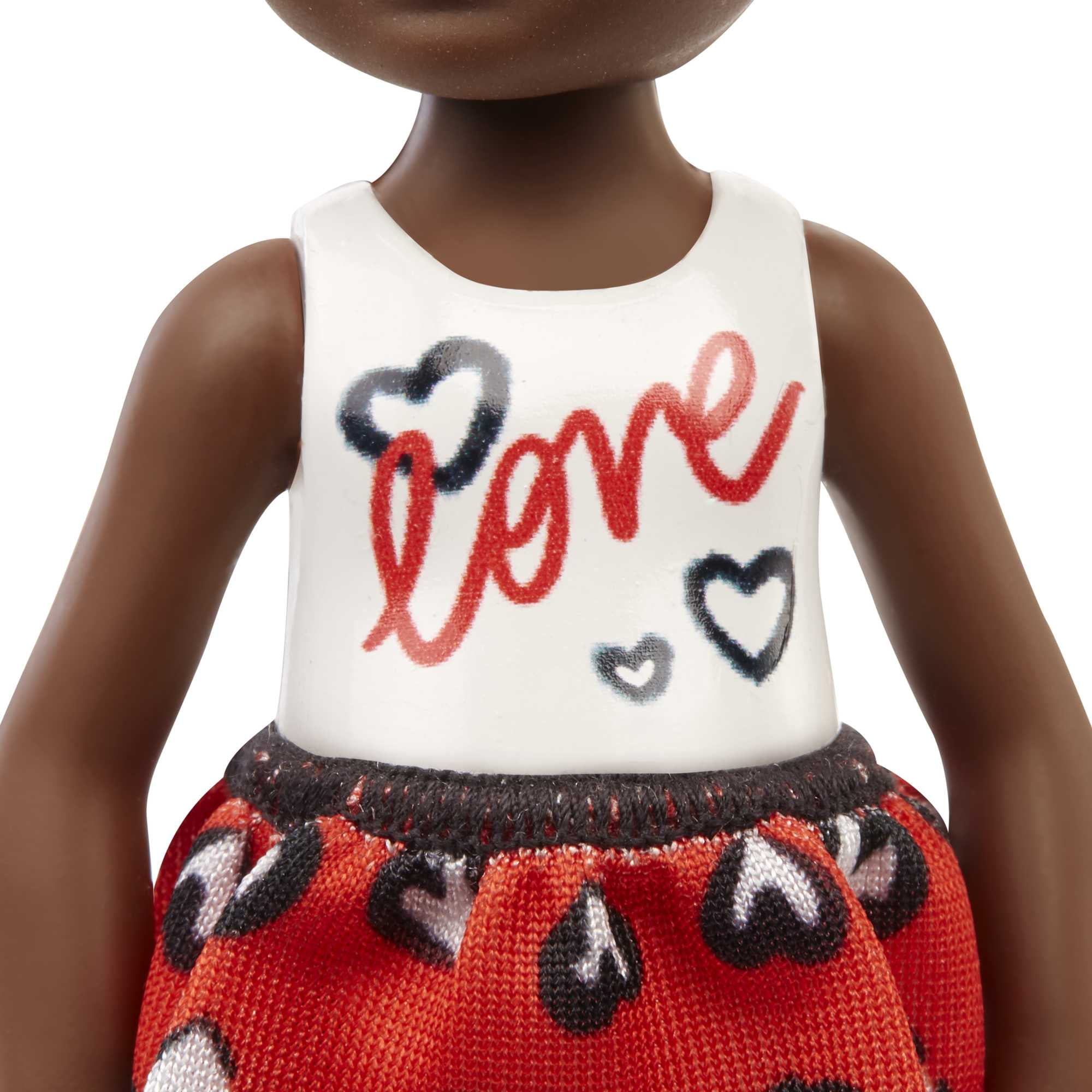 Barbie Chelsea Small Doll with Black Hair in Afro Puffs Wearing Removable Skirt & Silvery Shoes