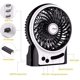thumbnail image 3 of Mini Ventilador De Mesa, Ventilador De Escritorio Personal USB Batería Recargable Portátil Silencioso 2600mAh 3 Velocidades Viento Potente para Cocina Hogar Viajes Picnic-Negro oso de fresa Electrónica, 3 of 5