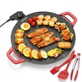 thumbnail image 2 of AORAN 14-Inch Nonstick Indoor Grill Griddle 1000W Fast Heating Electric Griddle for Steak Pancake BBQ Indoor Cooking, 2 of 7