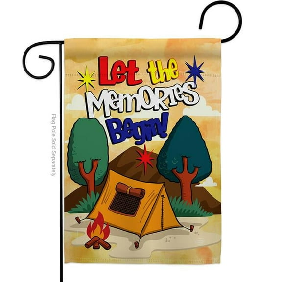 Ornament Collection G192069-BO Making Memory Outdoor Camping 13 x 18.5 in. Double-Sided Decorative Vertical Garden Flags for House Decoration Banner Yard Gift