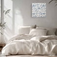 thumbnail image 3 of Canvas Print Wall Art Oil Paintings Pastoral Blue Ethnic Flower Plant Picture Prints Artwork for Living Room Kitchen Bathroom Bedroom,Stretched and Framed Ready to Hang,Abstract Floral Sketch Linen, 3 of 9