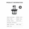 thumbnail image 2 of JOVELL Meat Grinder Electric Food Processor 1500W, 6.5L Heavy Duty Food Chopper with 3-Speed, Stainless Steel Fruit & Vegetable Chopper, 2 of 9
