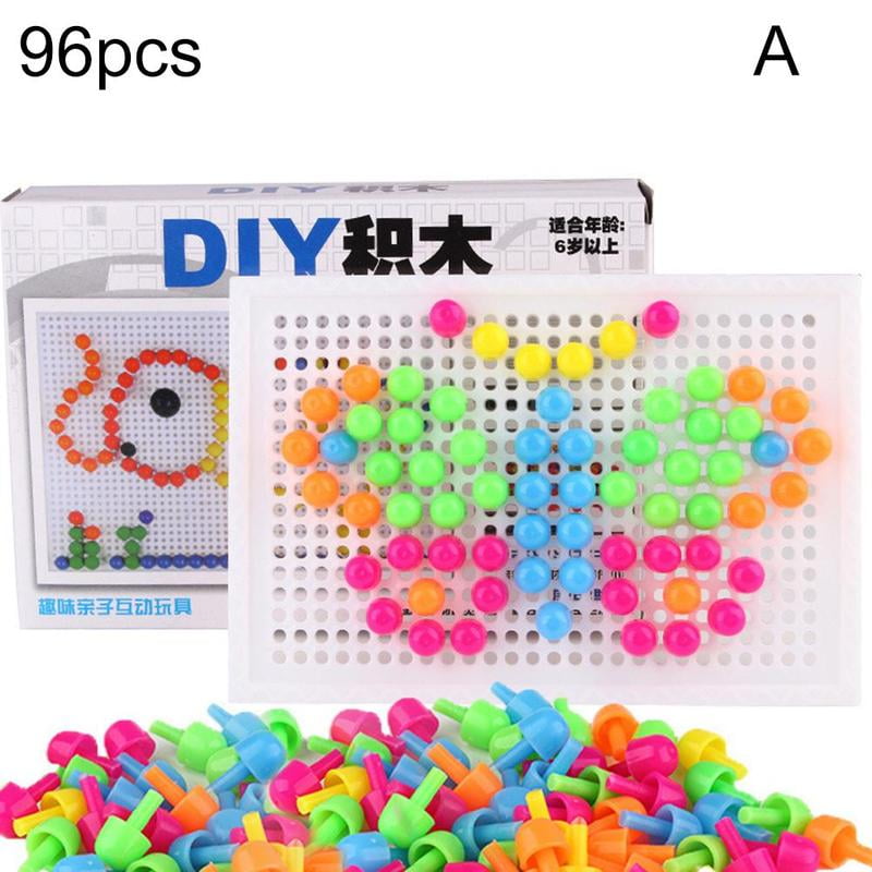 46 Pcs Creative Puzzle Pegs Board For Kids Toddler Educational Toys Creative UK 