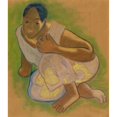 thumbnail image 3 of Gauguin, Paul 12x13 Black Modern Framed Museum Art Print Titled - Crouching Tahitian Woman, 3 of 5