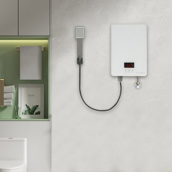 220V 6000W Instantaneous Water Heater with Shower Head for Quick Hot Water