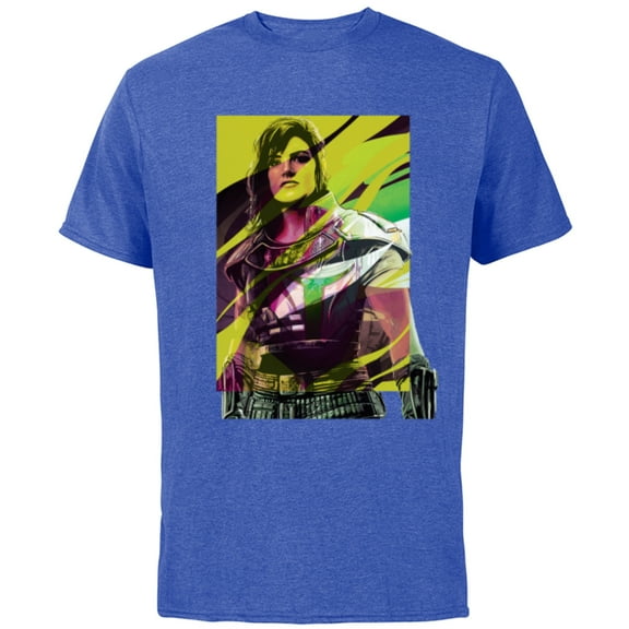 Star Wars The Mandalorian Cara Dune - Short Sleeve Cotton T-Shirt for Adults - Customized-Royal Heather