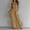 (Fashion 31)Khaki, variant on Womens Backless Jumpsuits Sleeveless Halter Ruched Waist Wide Leg Jumpsuits Summer Vacation Trendy One Piece Jumpsuit for Women