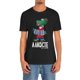 thumbnail image 1 of Men's Cotton T-Shirt with Cartoon Crocodile Print, Casual Crew Neck, Short Sleeve, Slight Stretch, 100% Cotton, 220gsm, for Hiking & Outdoor, Spring/Summer/Fall - Black, 1 of 6