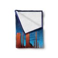 thumbnail image 2 of Southwestern Soft Flannel Fleece Blanket, Monument Alley with Early Daylight Tourist on a Hill Camping Traveling Cartoon, Cozy Plush for Indoor and Outdoor Use, 50" x 70", Multicolor, by Ambesonne, 2 of 5