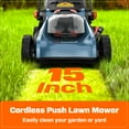 thumbnail image 4 of SENIX Cordless 4-Tool Combo Kit, 15" Cordless Lawn Mower, 10" String Trimmer, 350 CFM Leaf Blower & 24" Hedge Trimmer, Batteries & Chargers Included, 4 of 15
