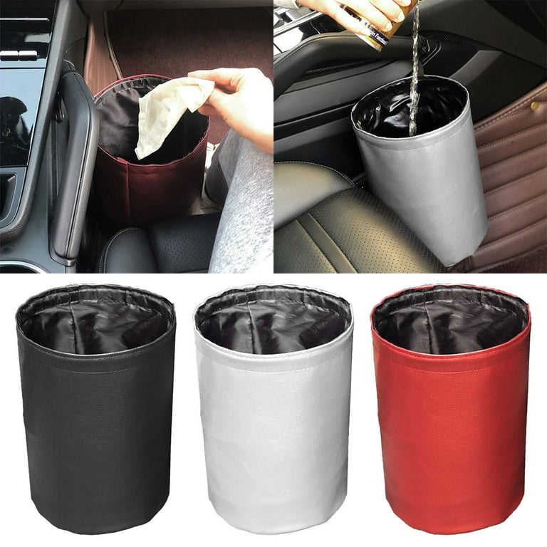 Cheap Vehicle-mounted Garbage Can Trash Can Car Trash Bag Foldable Car  Trash Bin Car Garbage Lightweight Leather Car