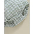 thumbnail image 6 of Bagilaanoe Newborn Baby Girl Rompers Plaid Sleeveless Bodysuit 3M 6M 9M 12M 18M 24M Infant Overalls One Piece Jumpsuit, 6 of 8