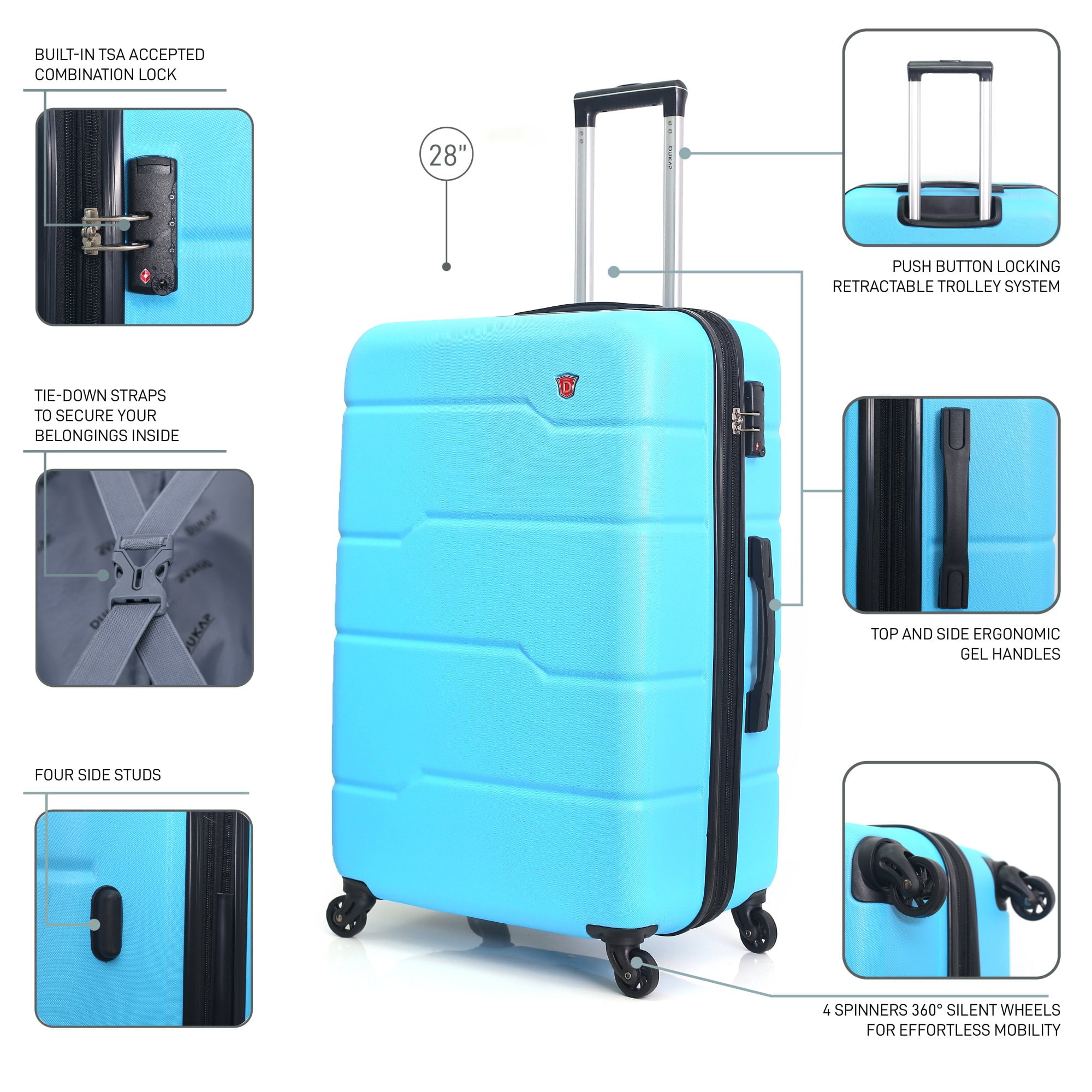 DUKAP Rodez 28" Lightweight Hardside Spinner Luggage
