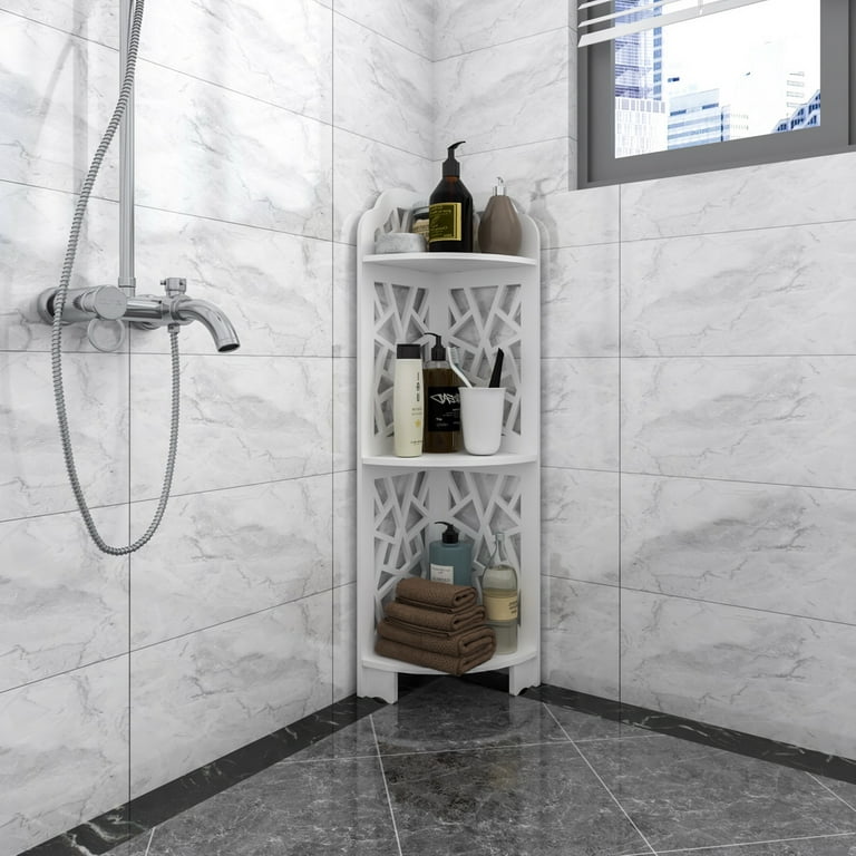 1Easylife 3-Tier Corner Standing Shower Caddy, Modern Bathroom