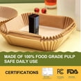 thumbnail image 5 of 2 QT Air Fryer Liners for CHEFMAN 2 Qt Mini Air Fryer, Air Fryer Liners Disposable Small 2 qt 2.6qt, Small AirFryer Liners, DASH Air Fryer Liners, 5 of 14