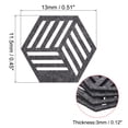 thumbnail image 2 of Uxcell Felt Coasters, Hexagon Mat Pad Coaster for Drink Cup Pot Bowl Vase, Grey 12 Pack, 2 of 5