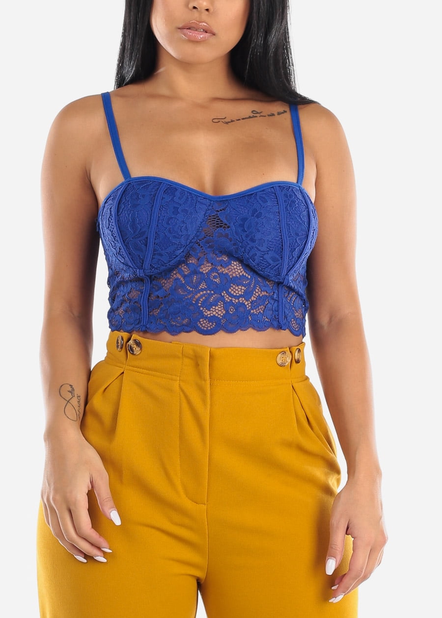 royal blue bustier top