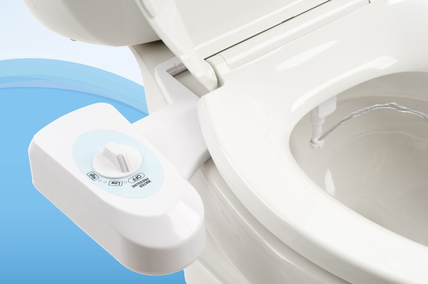 Toilet Seat Attachment Fresh Water Spray Non Electric Mechanical Bidet Nozzle 