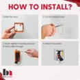 thumbnail image 4 of 1 Paquete De Placa De Pared Para Paso De Cables Con Soporte – Kit De Gestión De Cables En La Pared – Par De Placas De Pared Para Cables Empotrables Con Soporte De Montaje De Bajo Voltaje De Doble Band, 4 of 5