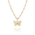 thumbnail image 1 of Collier Pendentif Papillon Simple Mignon Colliers Long Chaîne Multicouche Bijoux de Mode Cadeau pour Femmes Filles - Or, 1 of 3