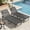 Dark Grey, variant on MRUAKA Outdoor Folding Chaise Lounge Chair, Heavy-Duty Portable Sun Lounger with Removable Pillow, Patio Beach Chair for Backyard, Poolside, Camping, Set of 2,Dark Grey