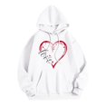 thumbnail image 3 of WEAIXIMIUNG Sweatshirts pour Femmes avec Poches Manches Longues Col Rond Poche Imprimé Cœur Saint-Valentin, 3 of 3