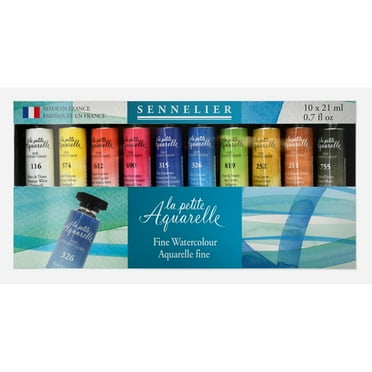 Sennelier La Petite Aquarelle Watercolor Set, 10-Color Set - 21ml Tubes