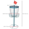 thumbnail image 2 of Soozier 24" Disc Golf Practice Basket - Portable Target Stand with Chains, Blue - Backyard, Garden & Tailgate Training, 2 of 7