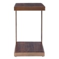 thumbnail image 5 of Jofran Global Archive Distressed Acacia and Stainless Steel "C" Table, 5 of 7