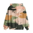 thumbnail image 4 of Girls Boys Camo Hoodie Toddler Oversized Hooded Sweatshirt Camouflage Casual Pullover Tops with Pockets Light pink 160, 4 of 4