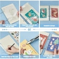 thumbnail image 3 of Sticker Collection My Stickers Card Keeper Stickers Organizer Reusable Sticker Book Album Storage Collection Book Wooden Card Keeper Binder Photo Album Gift with Punch and 10 Cards Pocket DIY, 3 of 9