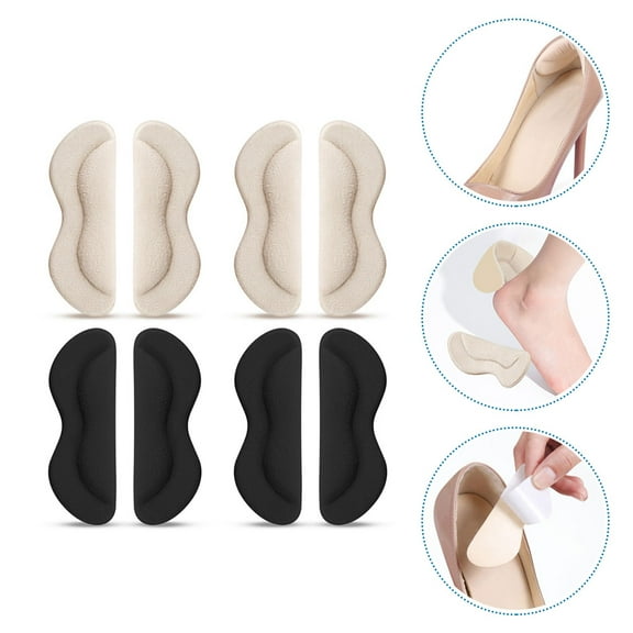 Assorted Color Heel Liners SelfAdhesive WearResistant Shoe Heel Cushions for Comfortable Fit 4 Pairs