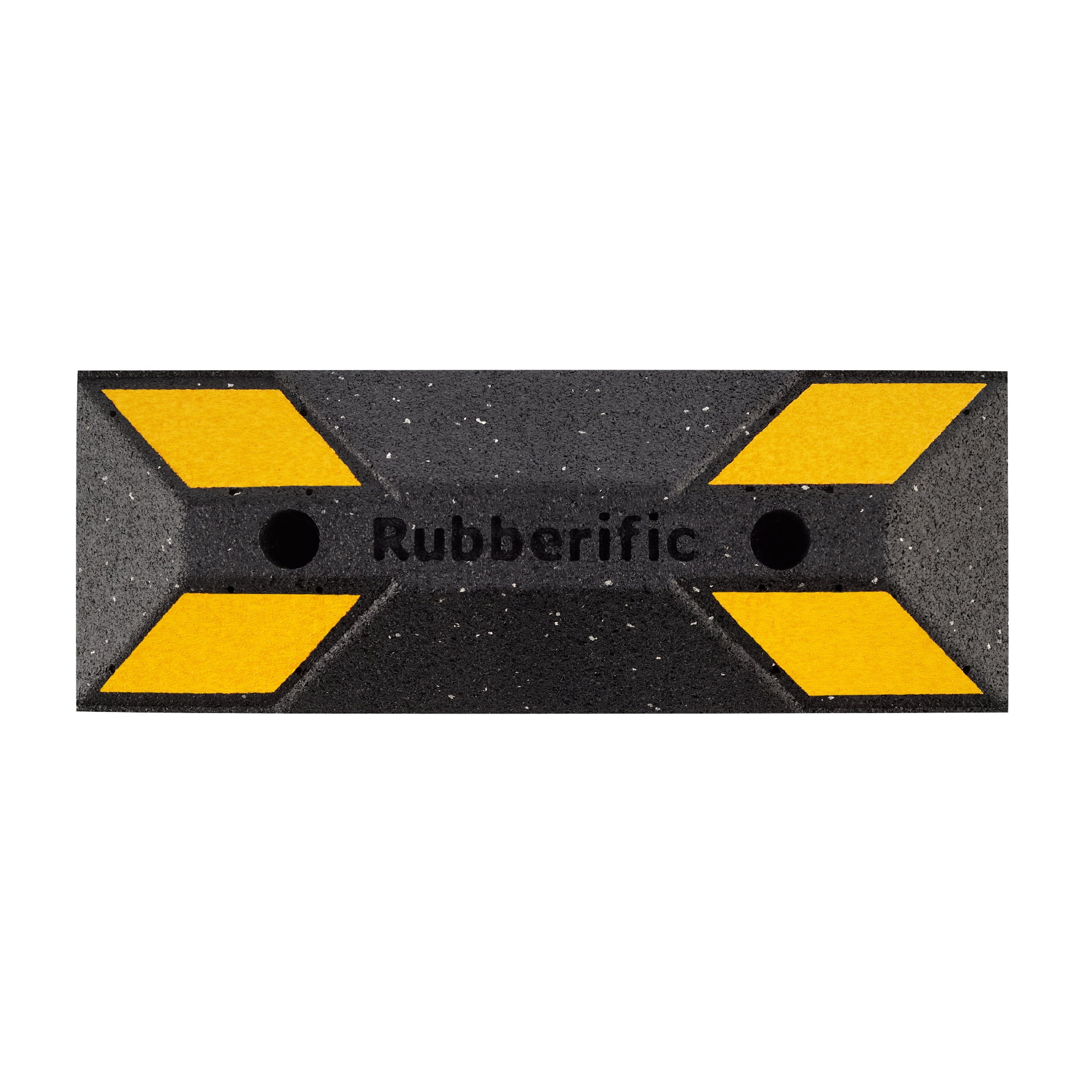 Rubberific Universal Auto Garage Parking Stop, Rubber Outdoor Car Parking Block - 16 in, 2 Pack