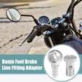 thumbnail image 2 of Unique Bargains 16mm ID 10mm OD M16x1.5 Banjo Fitting Fuel Line with Screw Washer for Motorcycle Silver Tone 2 Set, 2 of 6