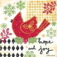 thumbnail image 2 of LaPoint, Annie 15x15 Gold Ornate Wood Framed with Double Matting Museum Art Print Titled - Happy Noel Cardinal, 2 of 4
