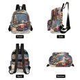 thumbnail image 2 of JIALIOU Mini Backpack Purse for Women Quilted Casual Daypack Small Travel Shoulder Bag, Christmas Tree and Snowman on Truck, 2 of 7