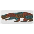 thumbnail image 1 of Animal Kitchen Mat, Bear Silhouette Covered with Abstract Circular Spiral Shapes Dots Illustration, Plush Decorative Kitchen Mat with Non Slip Backing, 47" X 19", Multicolor, by Ambesonne, 1 of 1