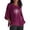 Purple, variant on Women Linen Shirts Half Sleeve Crew Neck Blouses Floral Print Casual Linen Tops Pink M